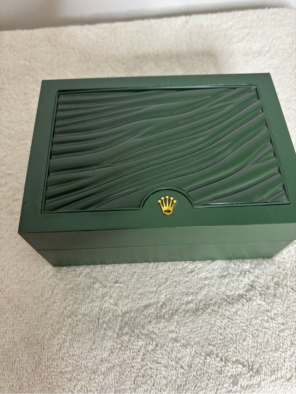 Rolex Dark Green Presentation Box With Gold Crown